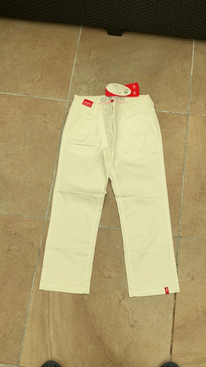 Pantalon blanc neuf T170  EDC Esprit (n°3)