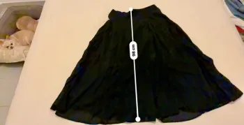 Jupe longue noire esprit jupon Yessica