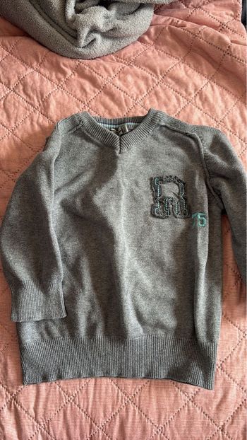 Pull gris garçon deux ans