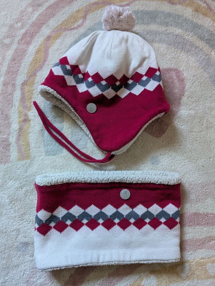 Bonnet & Snood - 48 cm - Jacquard Chaud - Obaïbi