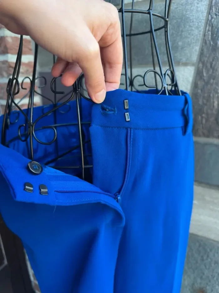 Pantalon costume bleu Zara Taille XS / 34 - photo numéro 17