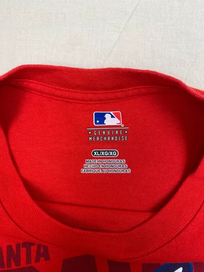 T-shirt Atlanta Braves MLB rouge – Taille XL – Officiel Genuine Merchandise - photo numéro 3
