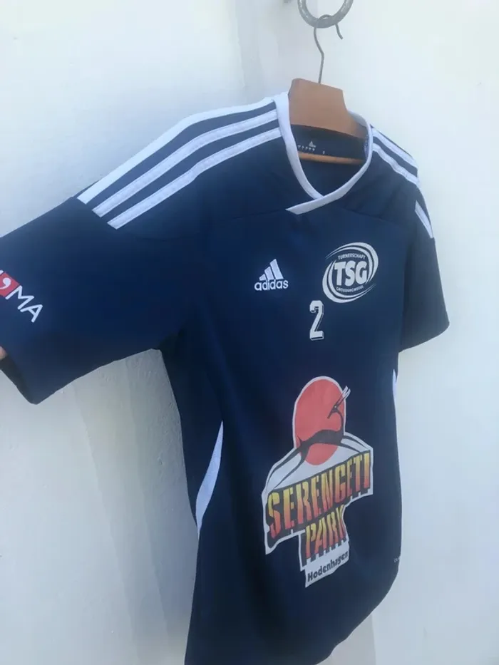 Adidas jersey t-shirt navy blue TSG Großburgwedel Mens S - photo numéro 8