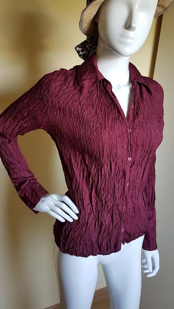 Chemisier manches longues effet froissé