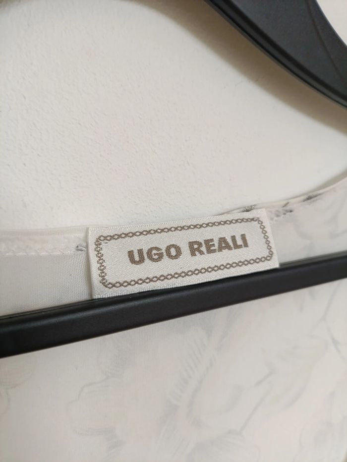 Débardeur fleuri crème et beige – Ugo Reali vintage romantique mignon - photo numéro 4
