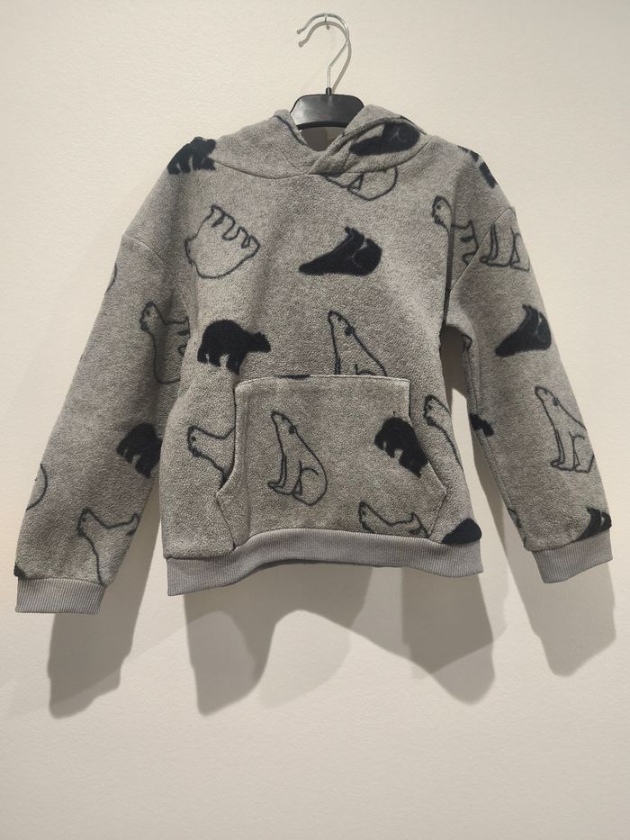Pull en pilou pilou manches longues à capuche, Kiabi, 6 ans 114 - 119 cm