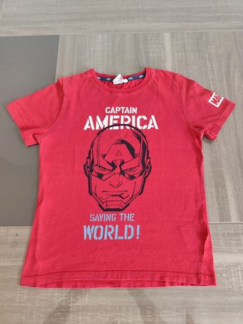 T-shirt rouge captain américa 10ans