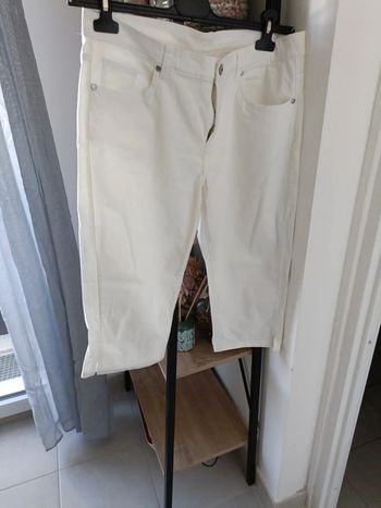 Pantacourt blanc Taille basse – Taille L – Très bon état