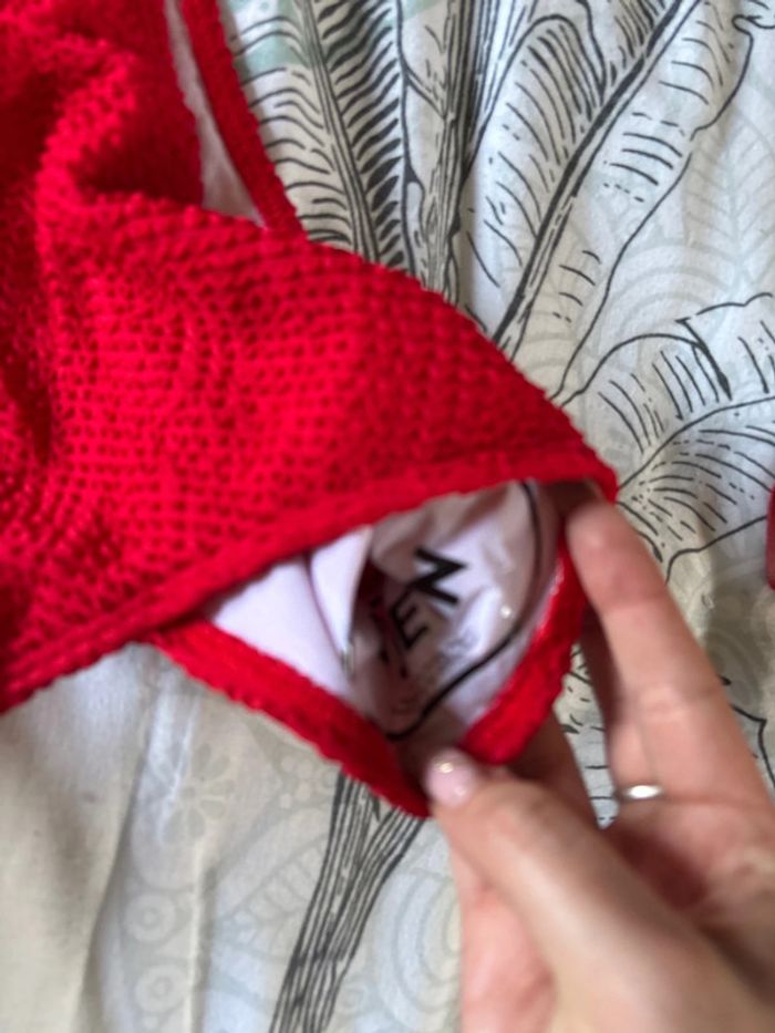 Bikini rouge avec jupe transparente Shein - photo numéro 6