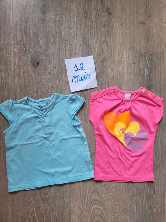 2 tee shirt 12 mois