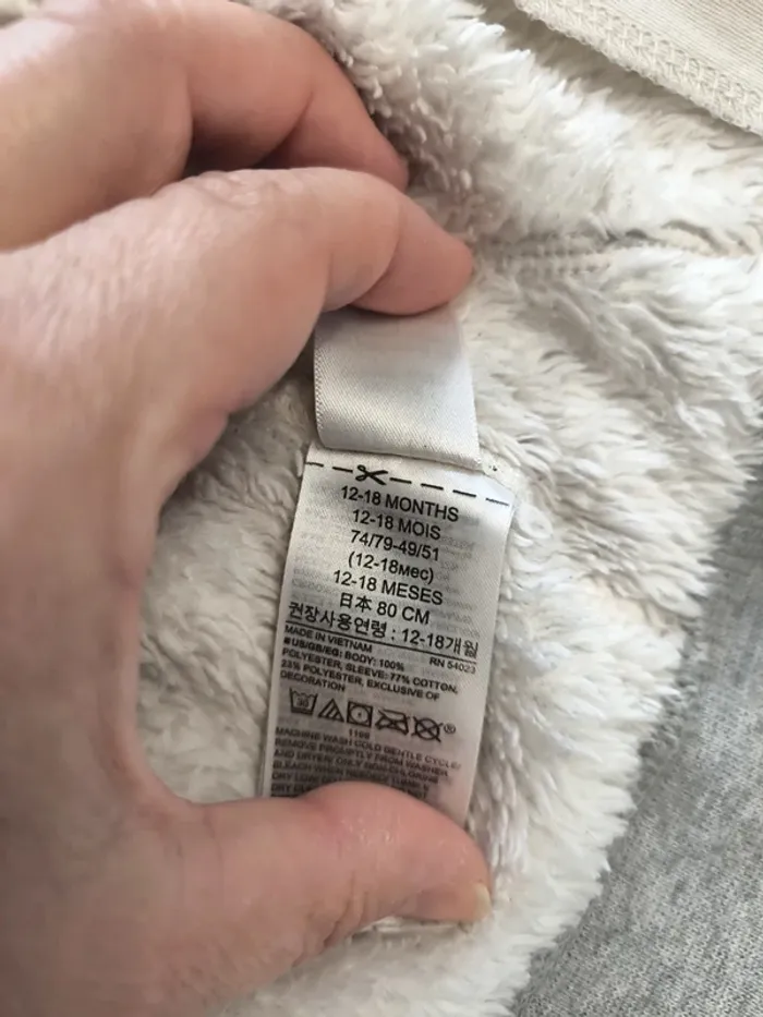 Gilet zippé bi-matiere polaire garçon 12/18 mois BabyGap - photo numéro 9