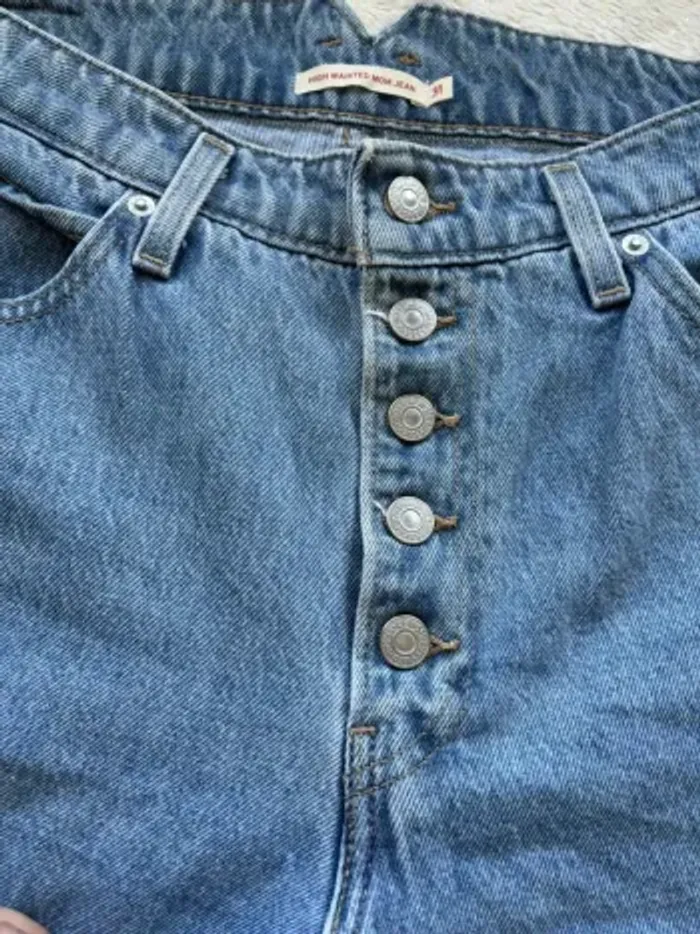 Jean Levi’s femme  High Waisted Mom Jean Bleu clair W34 L27 2XL/44 mega taille haute - photo numéro 7