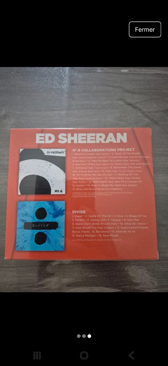 Cd musique 🎶  ed sheeran - photo numéro 3