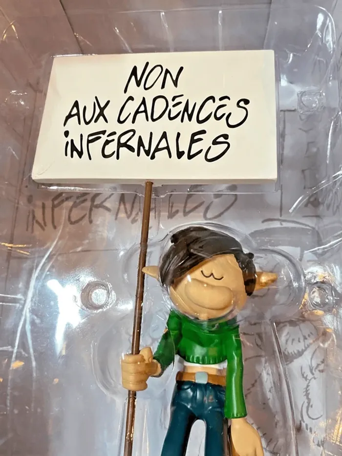 Gaston Lagaffe - Pancarte "Non aux cadences infernales" - Collectoys Plastoy - photo numéro 6