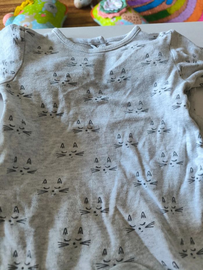 Pyjamas gris chat 3 mois - photo numéro 2