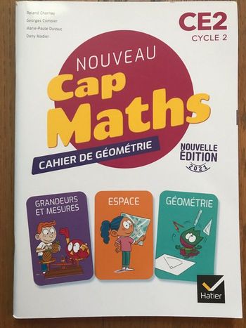 Nouveau Cap Maths CE2 - Éd. 2021 - Cahier de Géométrie-mesure + dico maths + matériel