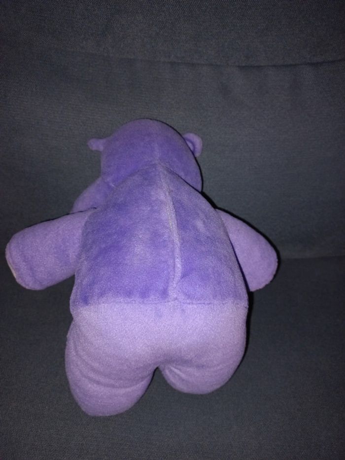 Peluche hippopotame violet - photo numéro 2