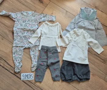 👶 Lot 9 mois fille – 5 pièces