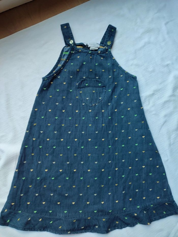Robe salopette en jean 6 ans