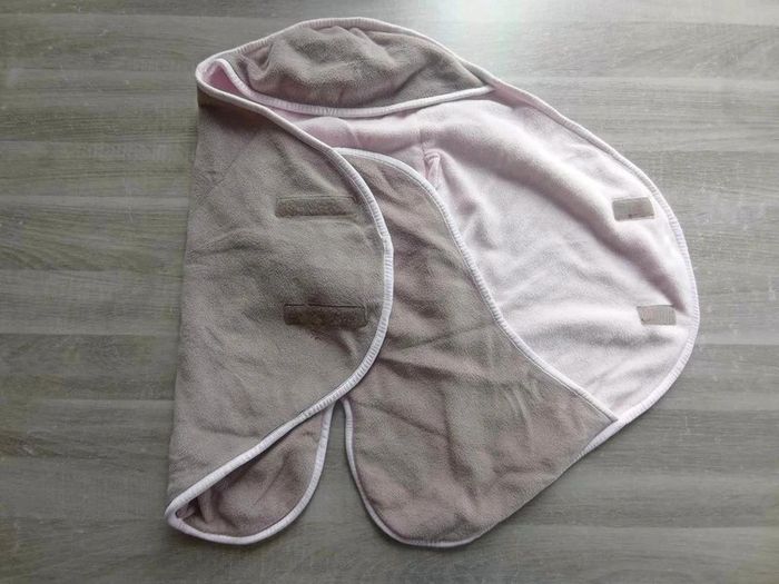 Couverture Cosy-Poussette - 0-6mois - Marron &Rose - photo numéro 2