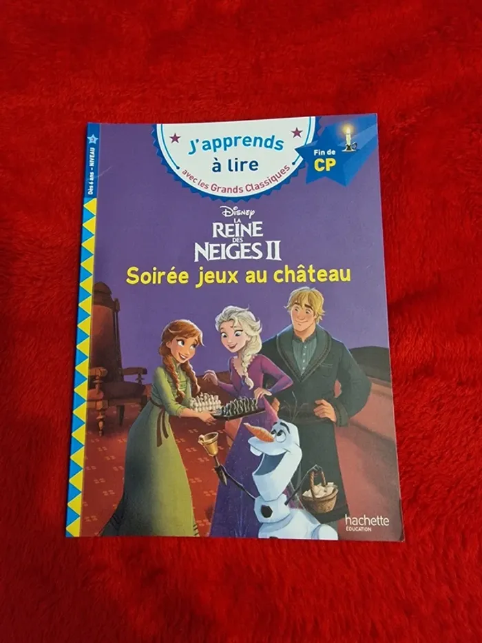 Livre j'apprends à lire la reine des neiges 2 soirée jeux au château