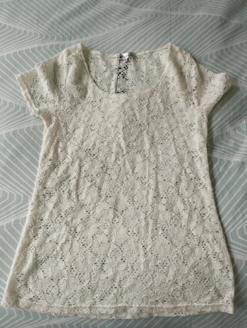 Top femme en dentelle ivoire taille 40/42