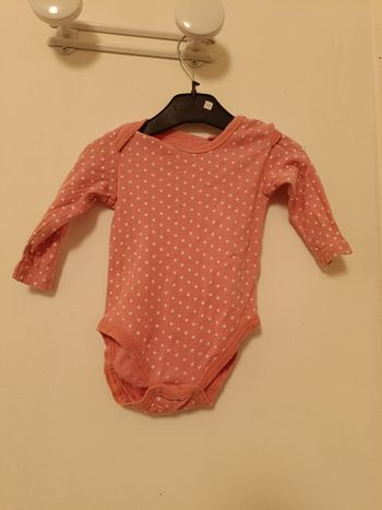 Body manches longues rose à pois Lupilu - 2/6 mois (62/68 cm)