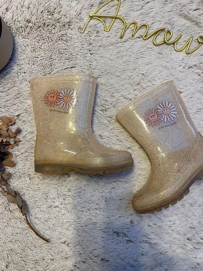 Botte de pluie beige à paillettes - Taille 26 - Vertbaudet - photo numéro 6