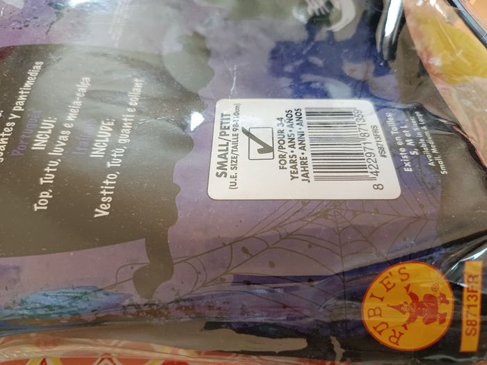 Déguisement squelette en 3/4ans - photo numéro 6