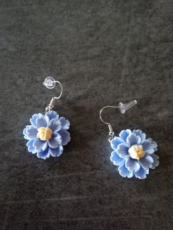 Boucles d'oreilles fleurs lavande