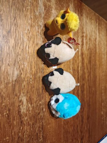 Lot de 4 petites peluches TY