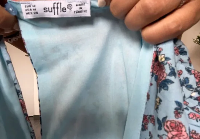 Robe bleu fleurs rose moulante sexy - photo numéro 5
