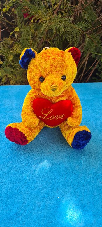 petit ours vintage avec cœur love