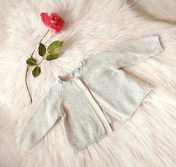 Gilet bébé en coton gris clair Obaibi 6 mois 68 cm