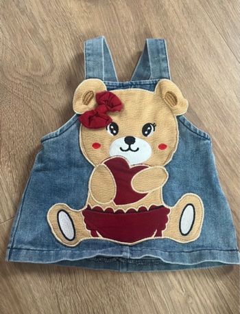 Robe nounours en jean - 1 mois