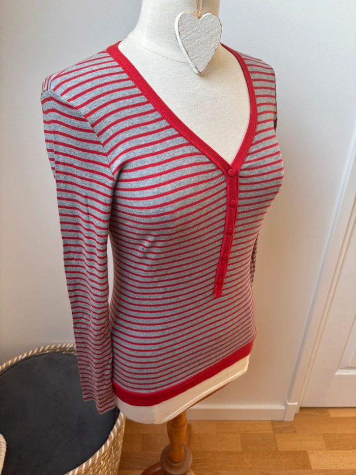 T-shirt ML - marinière - Taille 40 - photo numéro 4
