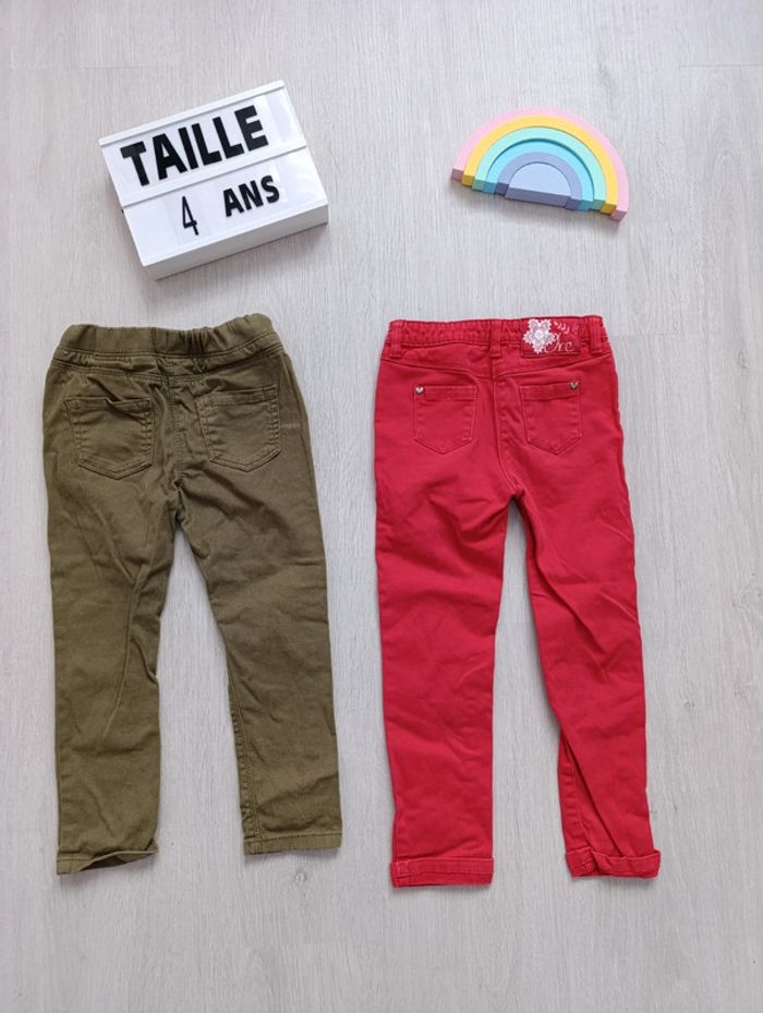 Lot de 2 pantalons taille 4 ans - photo numéro 2