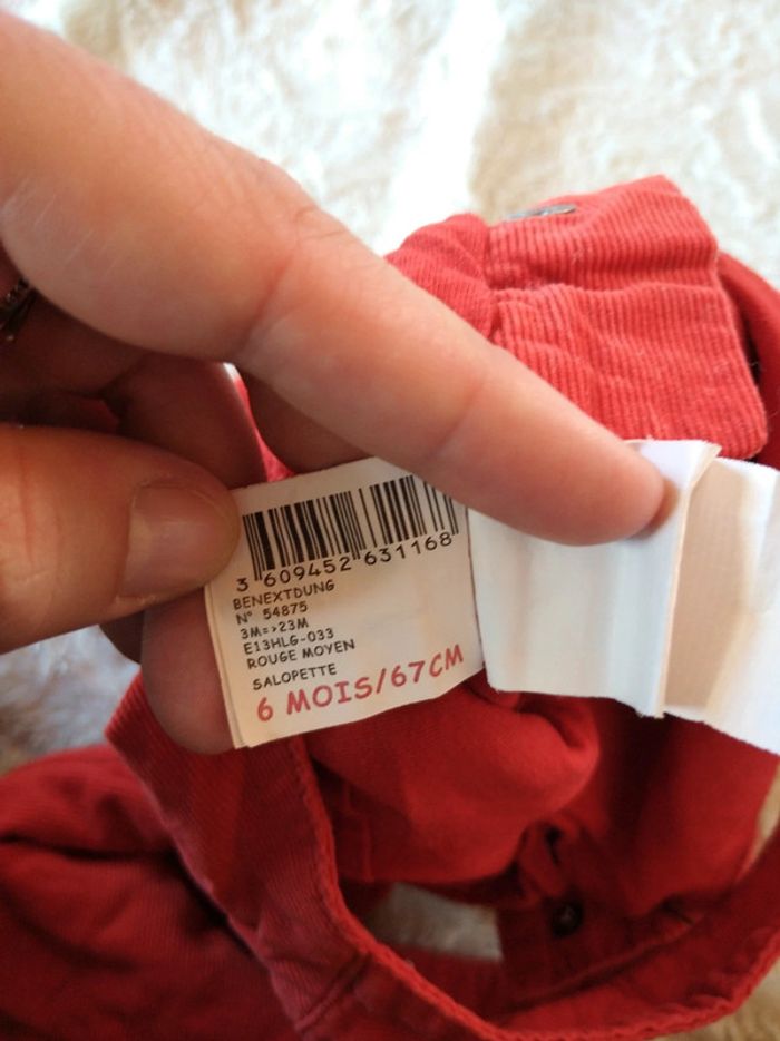 Salopette velours Garçon 6 mois Dpam 100% coton - photo numéro 9