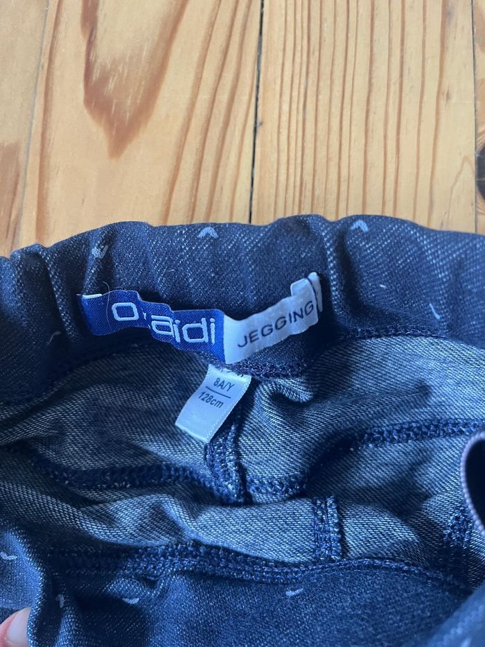 Jegging bleu cœurs Okaïdi 8 ans - photo numéro 3