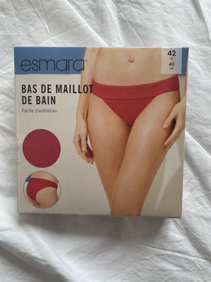 Bas de maillot de bain rouge 40 esmera