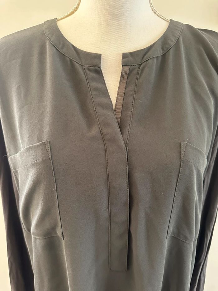 Blouse bi matière grise Milano Italy TXL 42 - photo numéro 3