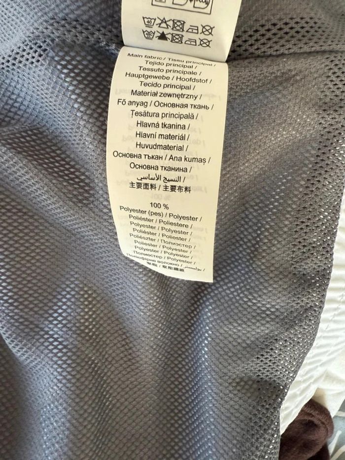 Veste survêtement sport coupe-vent blanche manches longues avec poches - photo numéro 10