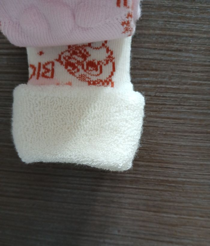 lot de deux paires de chaussettes fille chaudes disney tic et tac 15/17 - photo numéro 2