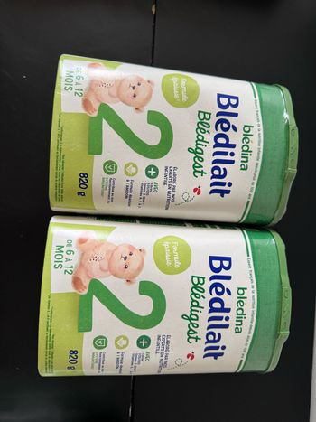 2 boites Blédilait 2