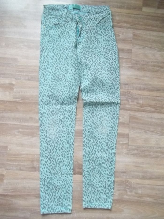 Jean bleu clair léopard US.Kids&Style 14 (Pant4)