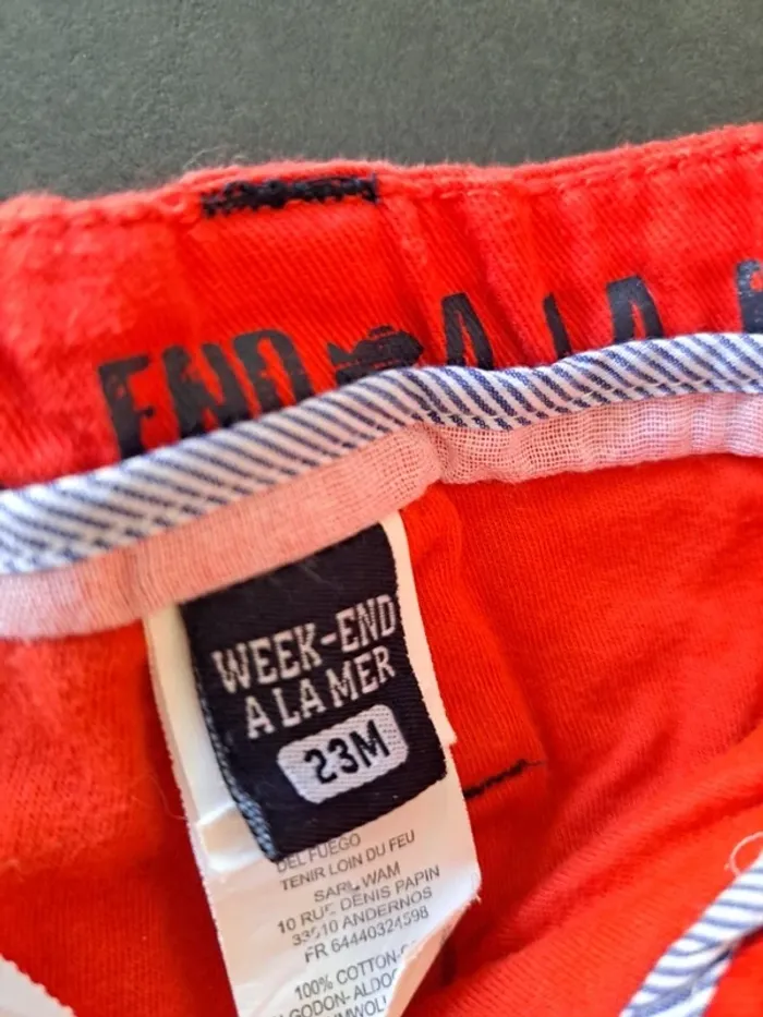 pantalon week-end à la mer rouge 23 mois - photo numéro 3