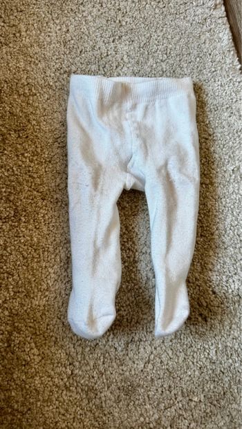 Collants blancs Vertbaudet – 1 mois