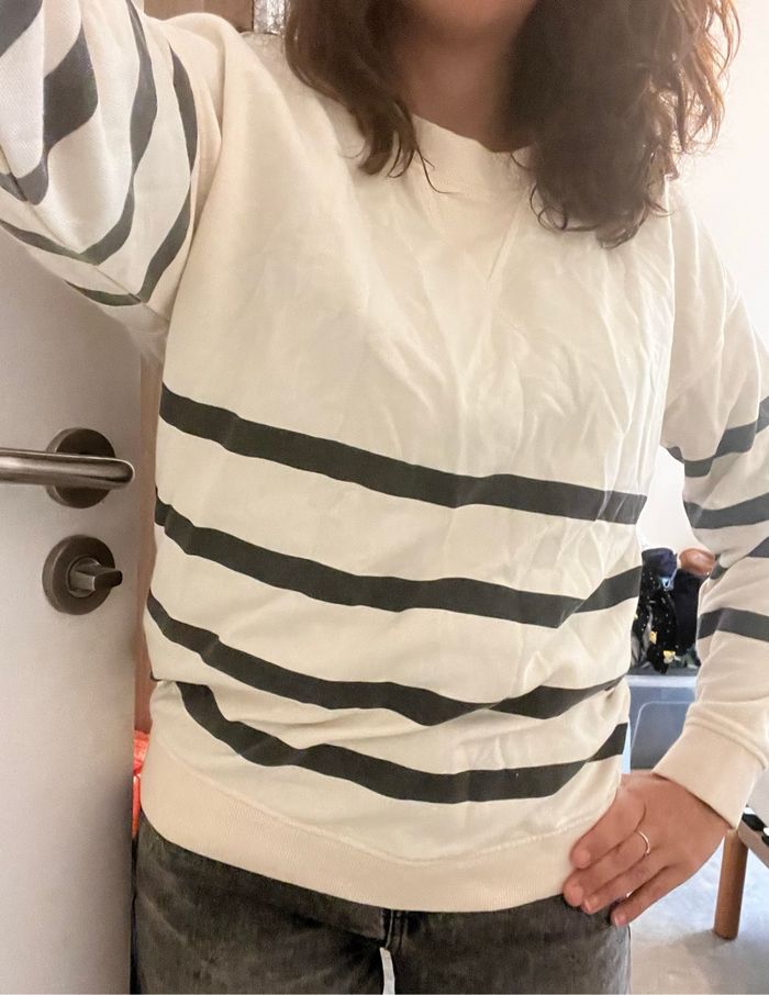 Sweat-shirt Kiabi à marinière - photo numéro 5