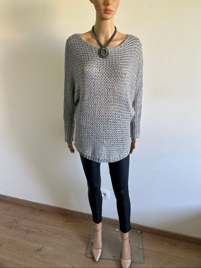Pull en mailles avec sequins JS Millenium taille unique TBE - photo numéro 3