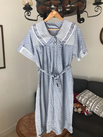 Robe à col marin bleu